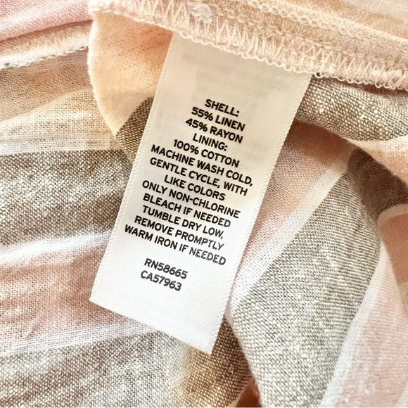 Caslon Women’s Striped Linen Blend Eyelet Maxi Dress Size XXS (00) - Picture 16 of 16